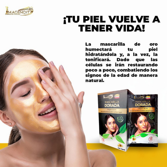 Mascarilla Dorada Rejuvenecedora | PAGA 10 LLEVA 20 SOBRES
