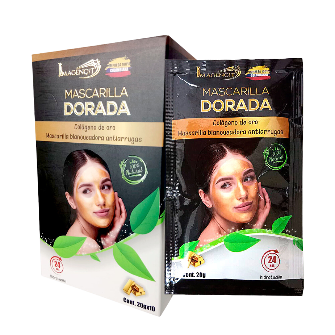 Mascarilla Dorada Rejuvenecedora | PAGA 10 LLEVA 20 SOBRES
